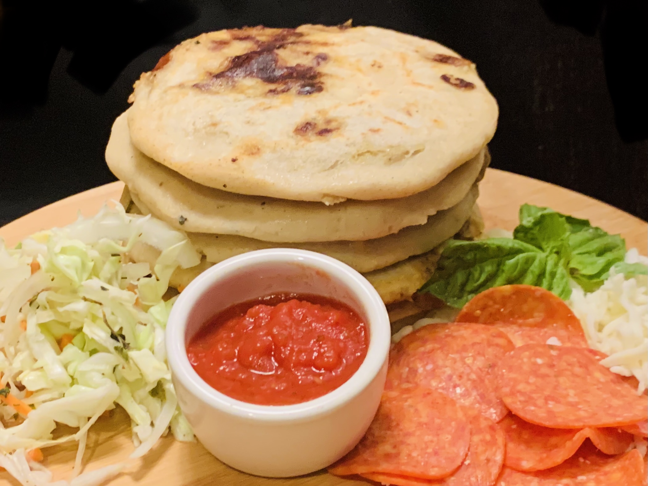 Order Pepperoni and Cheese  food online from Pupusa Lady store, Morgan Hill on bringmethat.com
