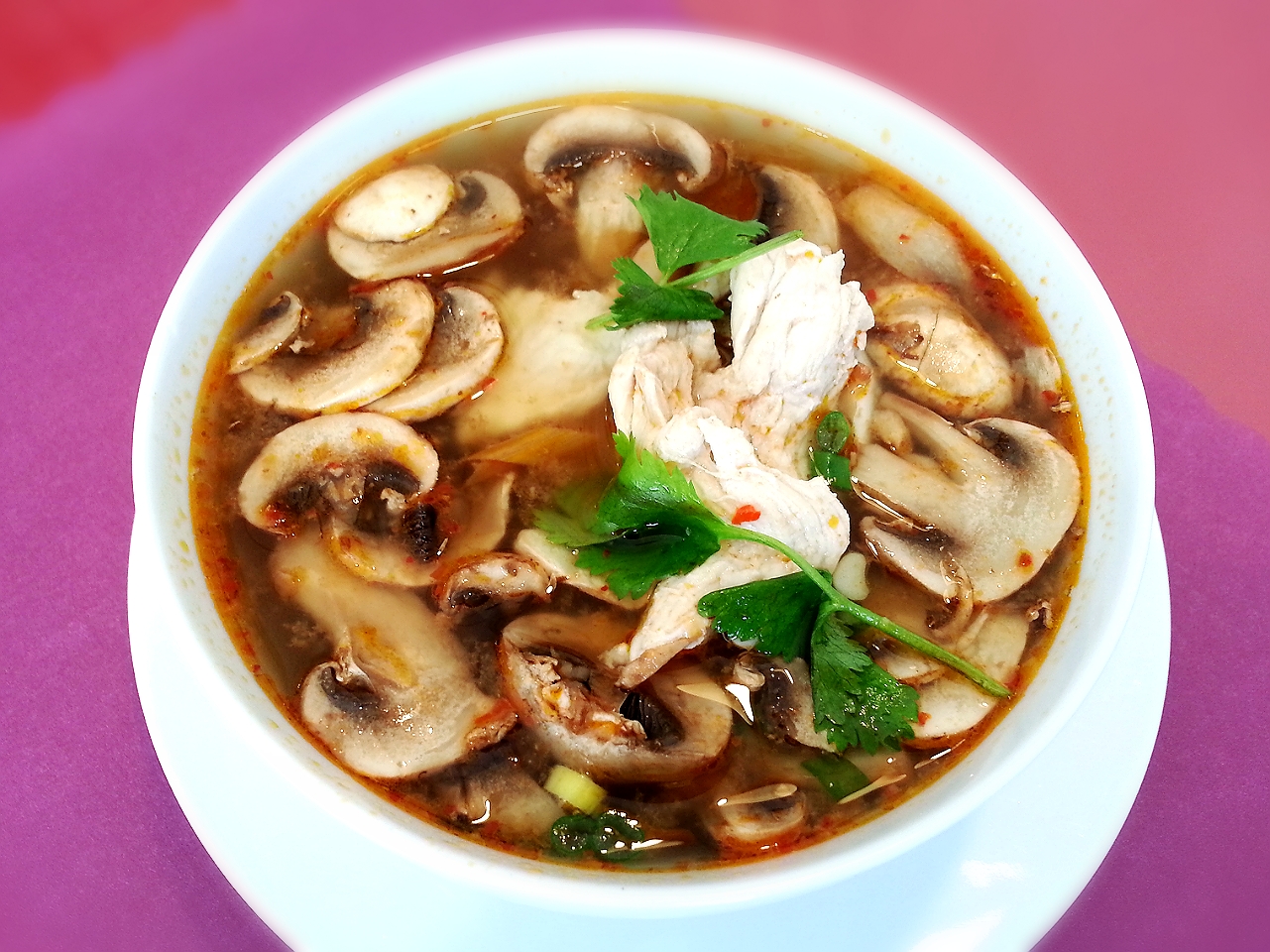 Order Tom Yum Kai Soup food online from Thai Chef Cuisine store, Azusa on bringmethat.com