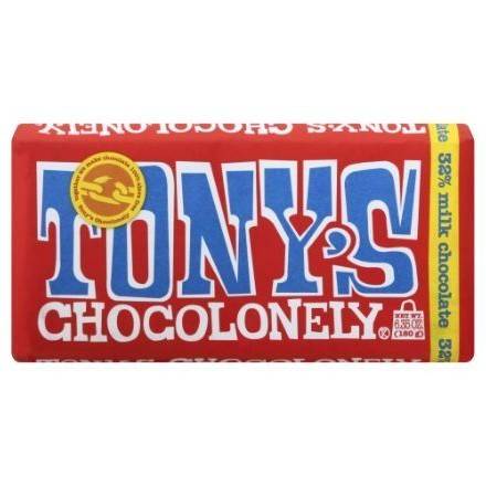 Order Tony's Chocolonely 32% Milk Chocolate Bar (6.3 oz) food online from 7-Eleven By Reef store, Atlanta on bringmethat.com