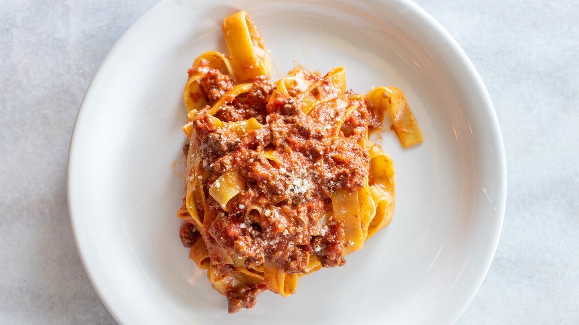 Order Pappardelle Bolognese - Pasta food online from Popolari store, Bloomfield on bringmethat.com