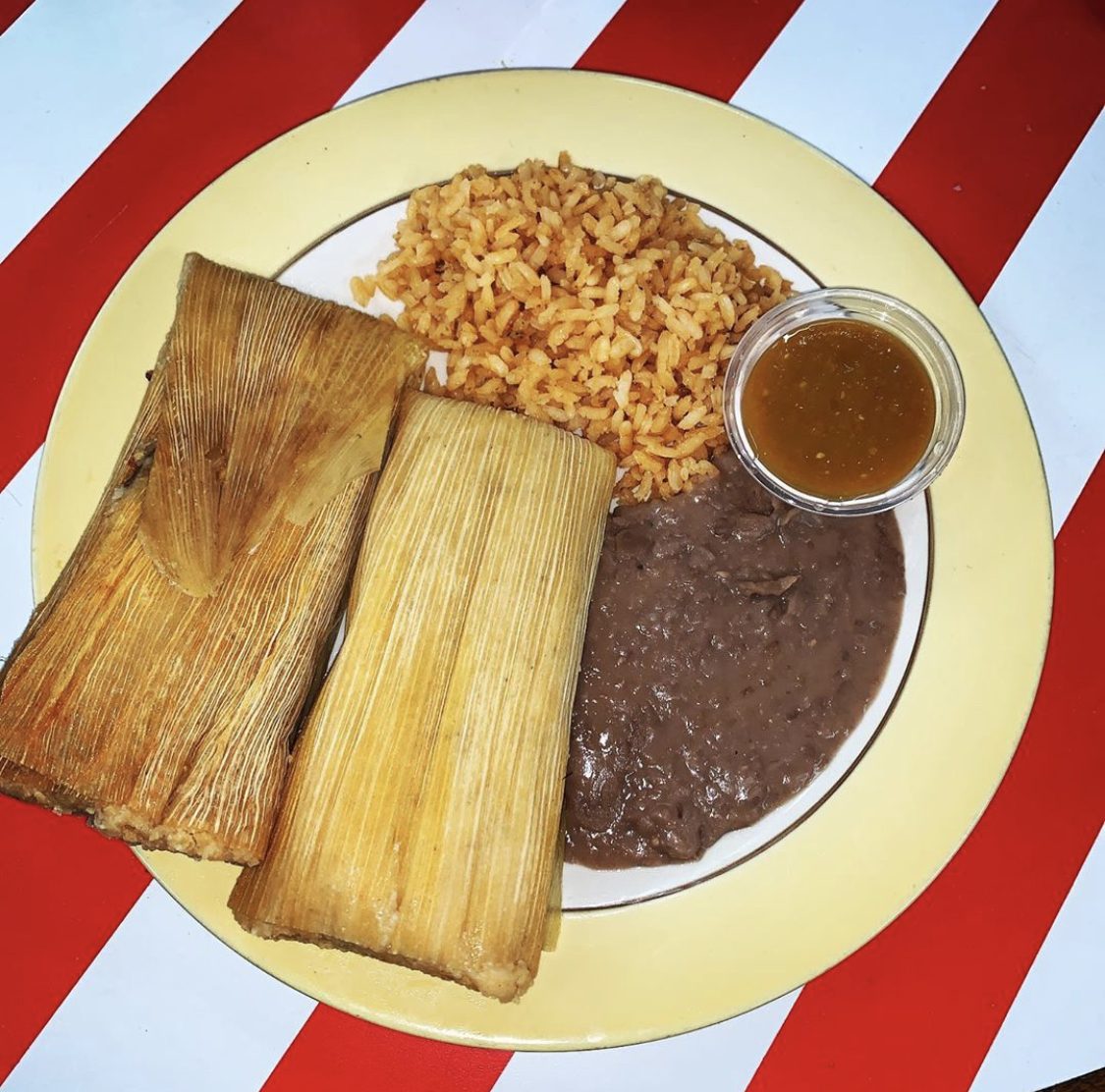 Order Tamales in red sauce with Beef food online from Latino Market store, Phoenix on bringmethat.com