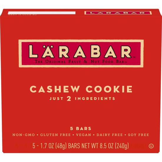 Order Larabar Bars, 5 CT, Cashew Cookie food online from Cvs store, SUNNYVALE on bringmethat.com
