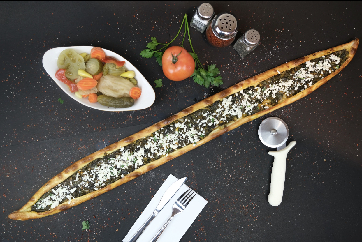 Order Feta Cheese and Spinach Pide food online from Pide Lahmajoun store, Cliffside Park on bringmethat.com