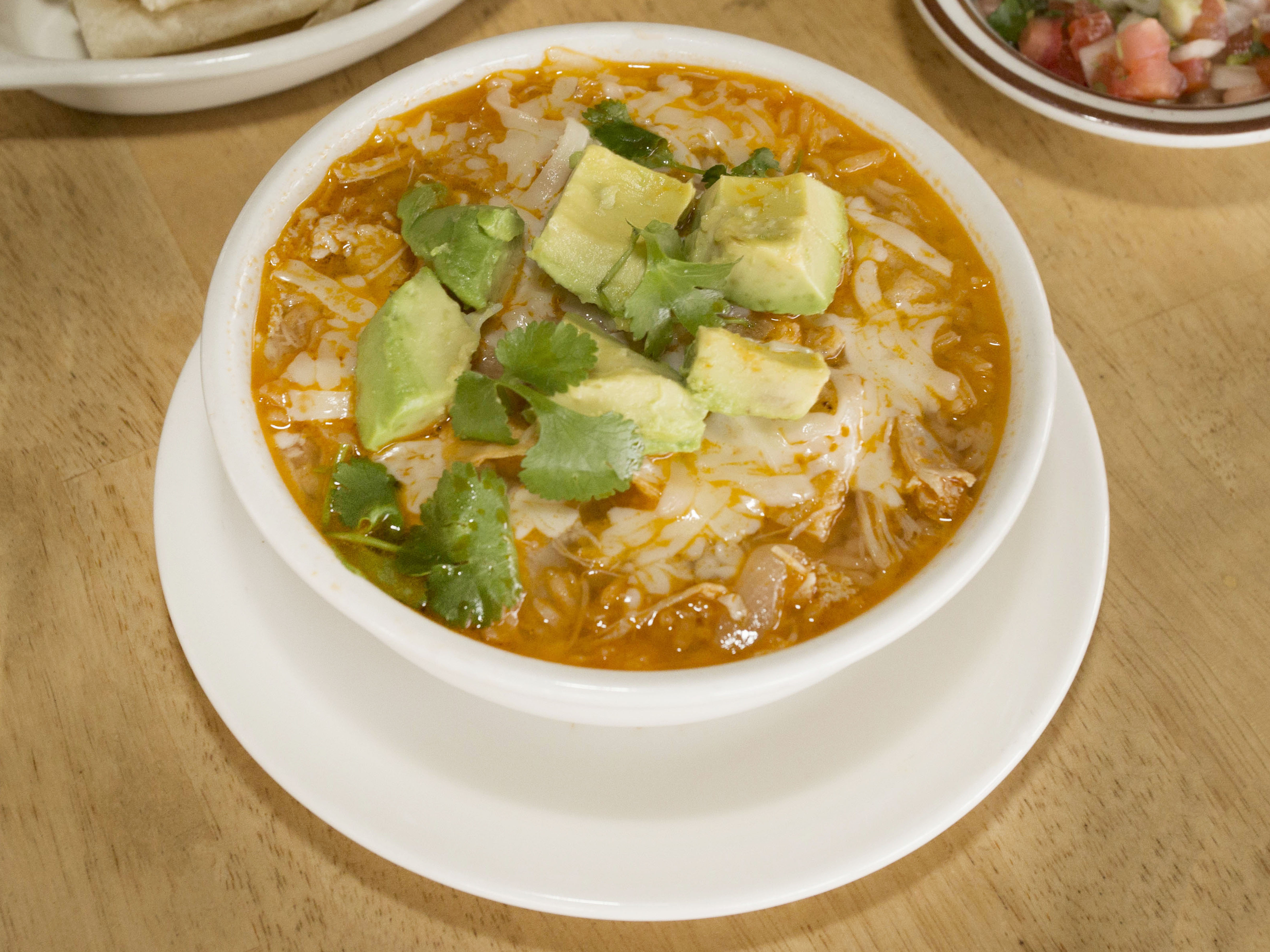 Order Chicken Tortilla and Rice Soup food online from Mi Ranchito store, La Verne on bringmethat.com