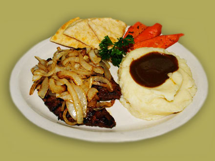 Order Grilled Liver and Onions food online from Troy Greek Restaurant store, San Diego on bringmethat.com