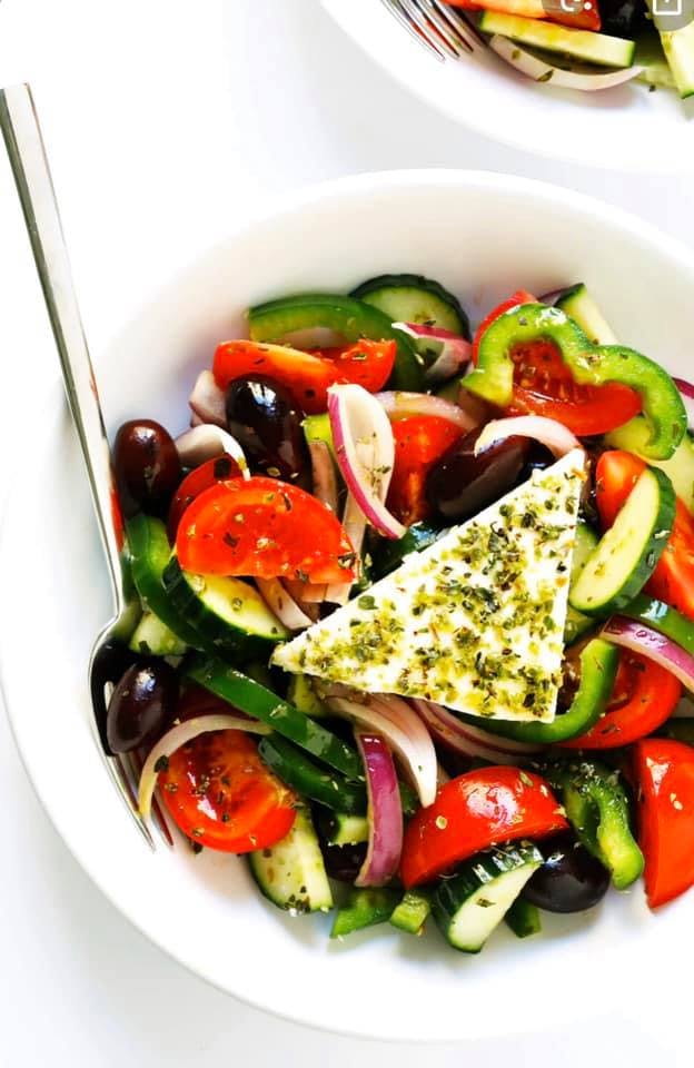Order Greek Salad - Salad food online from Fiesta Pizza III store, Philadelphia on bringmethat.com