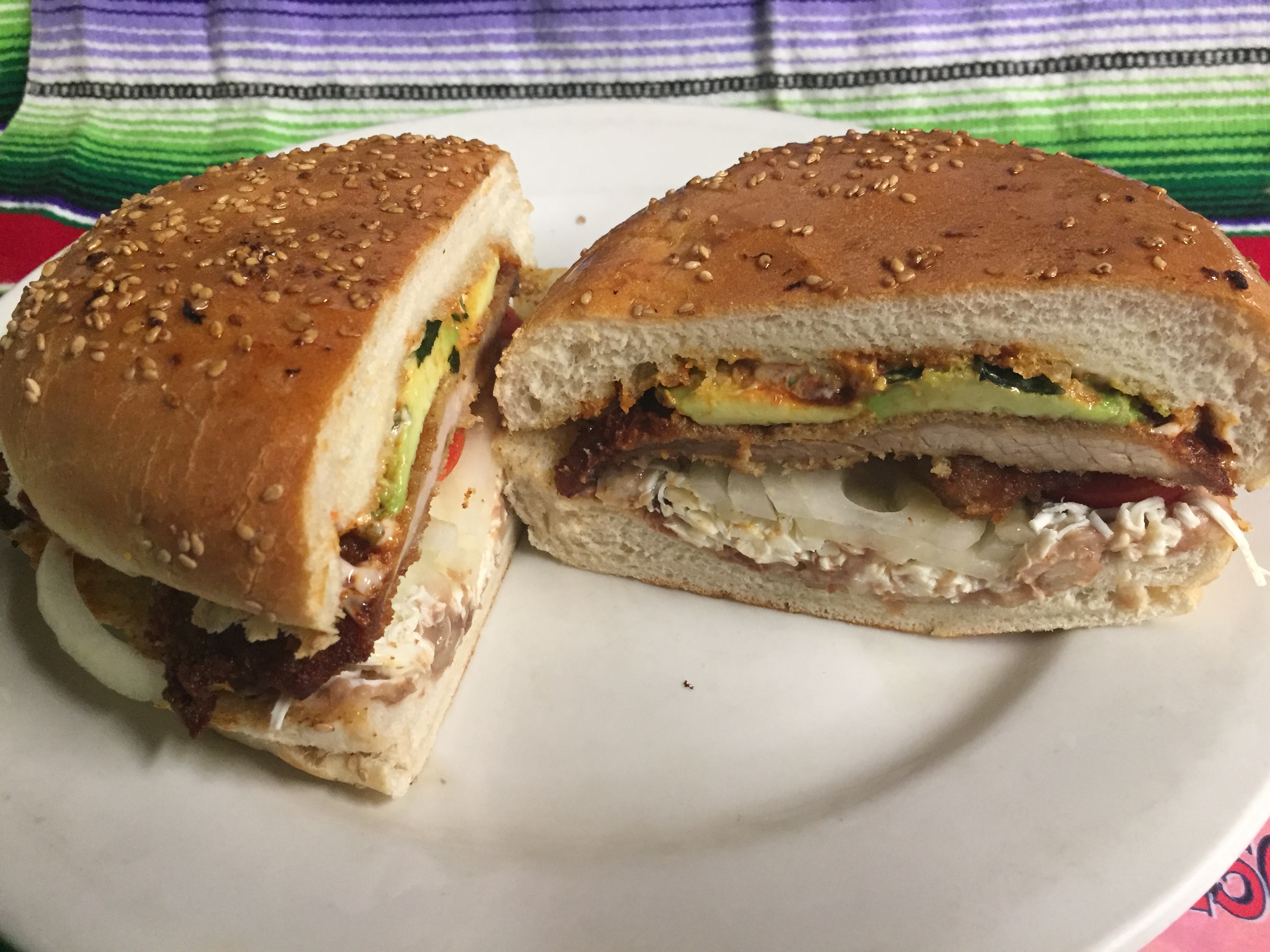 Order CEMITA-Milanesa De Pollo food online from Montes Cafe store, Seaside Heights on bringmethat.com