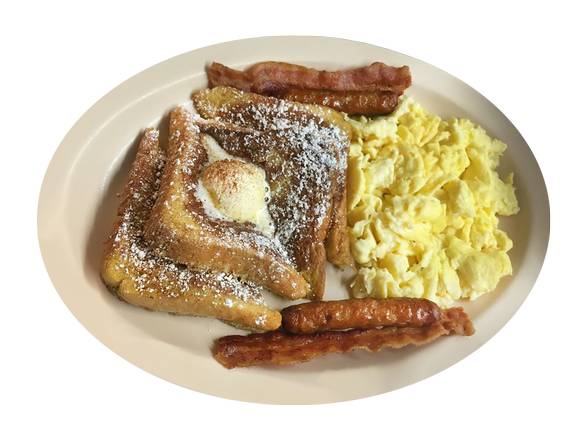 Order French Toast and Eggs food online from Angelo 6 Burger store, Upland on bringmethat.com