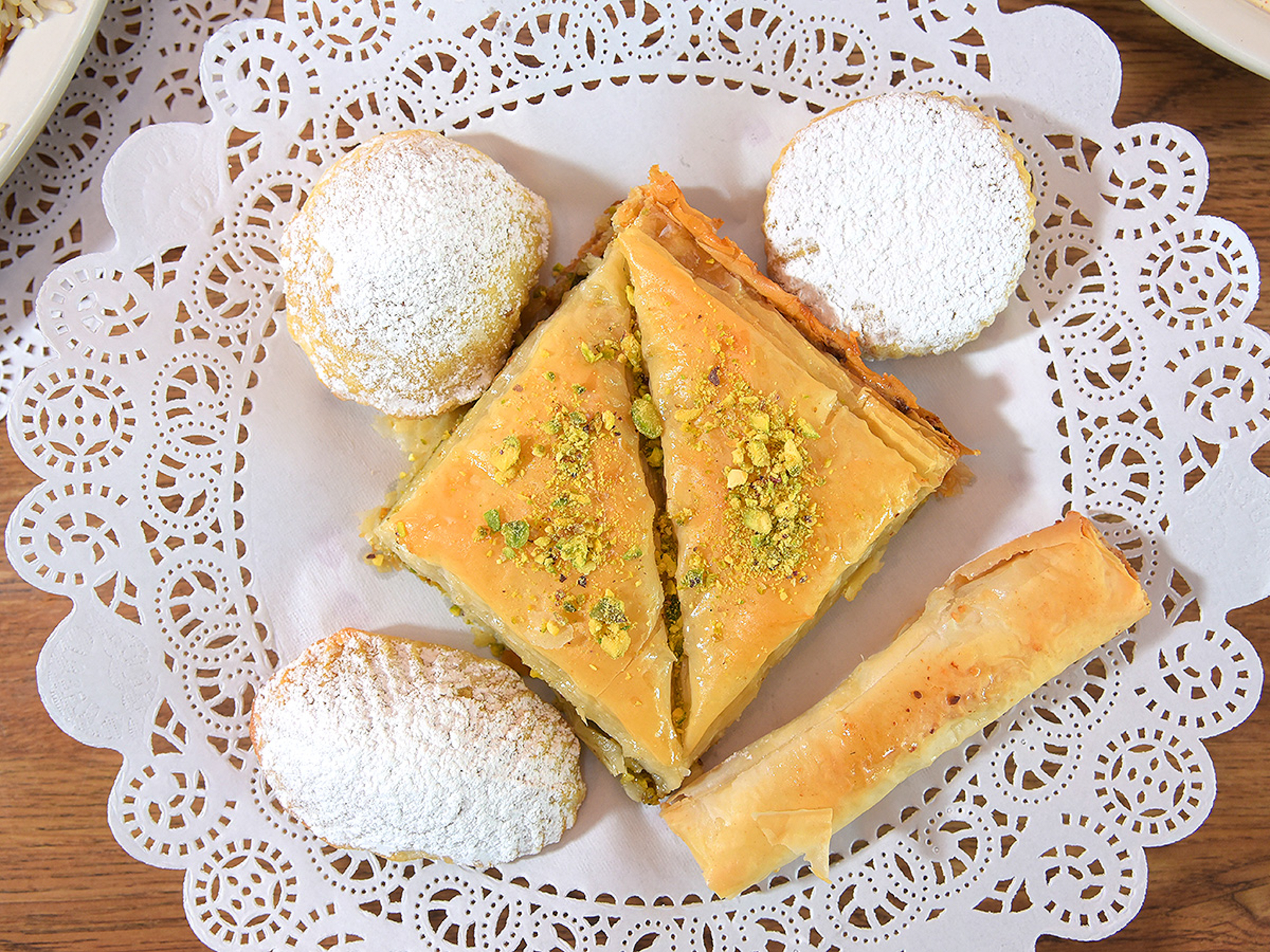 Order Baklava pistachio food online from Dalia'S Mediterranean Restaurant store, Fairport on bringmethat.com