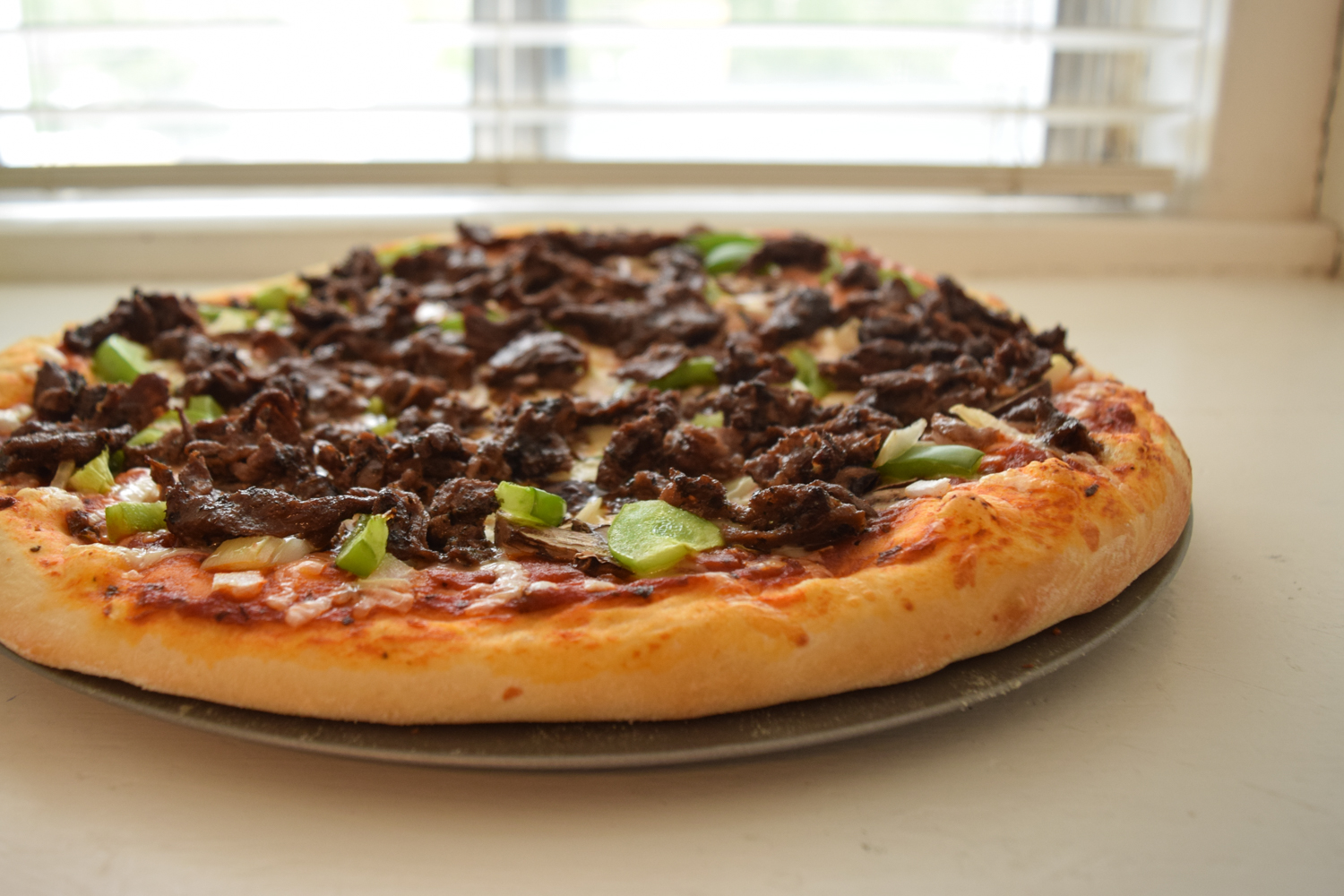 Order Steak Pizza food online from Pizza Station store, Bellevue on bringmethat.com