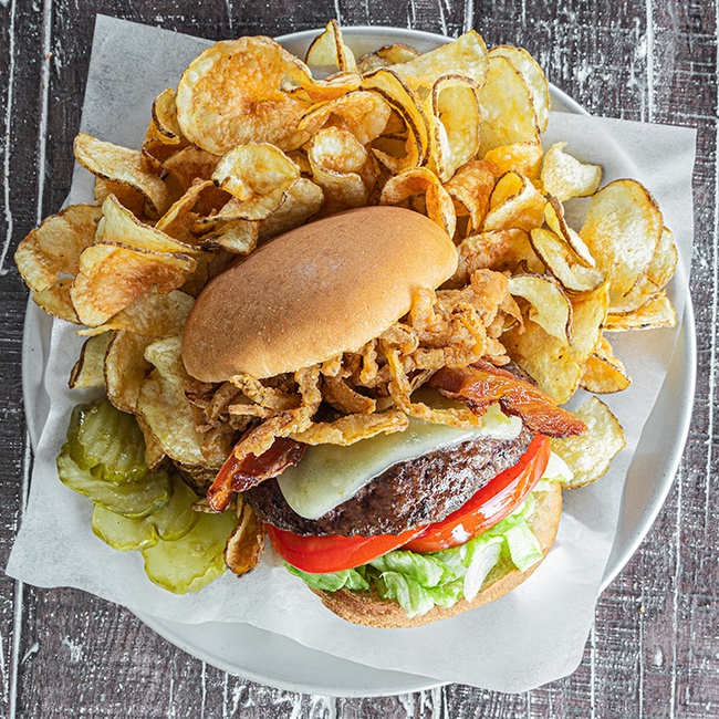 Order The Blackjack Burger food online from Buffalo Cafe store, Rome on bringmethat.com