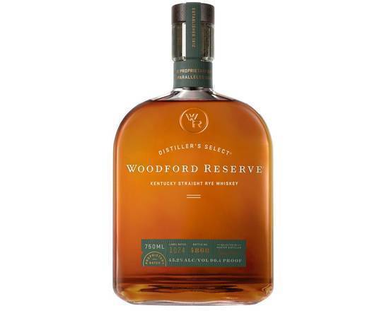 Order Woodford Reserve Kentucky Straight Rye 750ml food online from Limoncello store, San Francisco on bringmethat.com