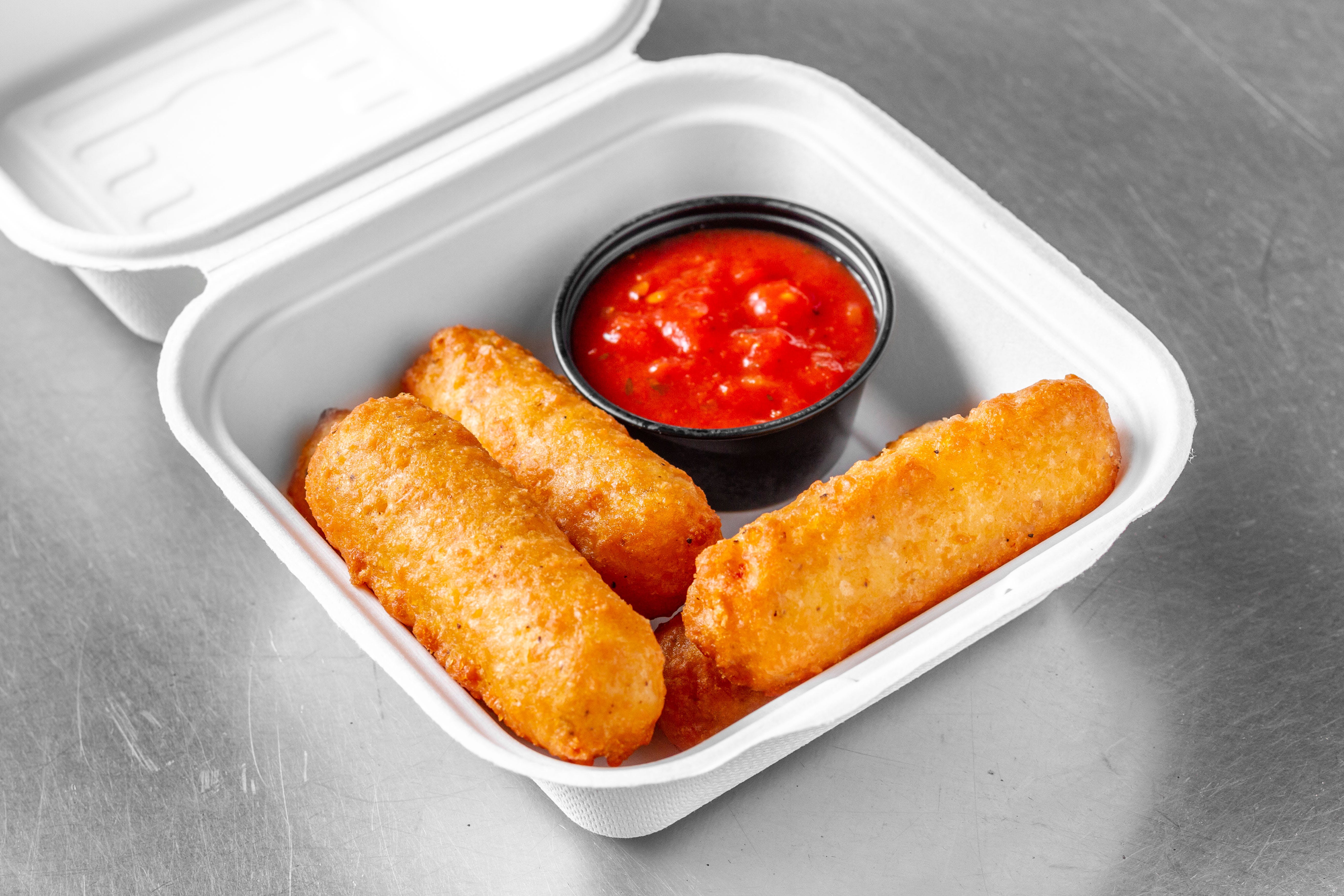 Order Mozzarella Sticks - 5 Pieces food online from Pizza Planet store, Baltimore on bringmethat.com