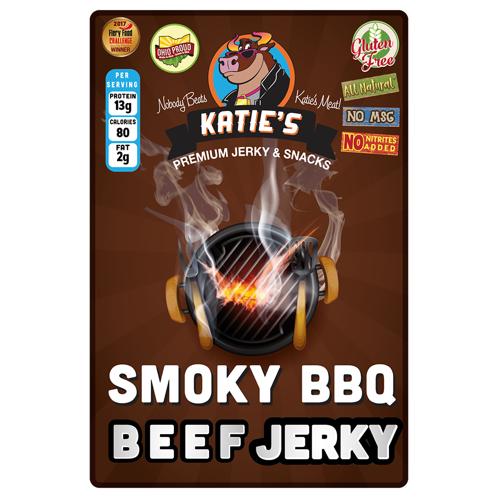 Order Smoky BBQ Beef Jerky food online from Katie Snack Foods store, Hilliard on bringmethat.com