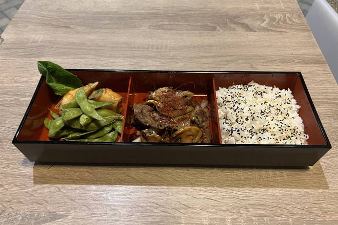Order Beef Teriyaki Bento food online from Iron Sushi store, Coral Gables on bringmethat.com