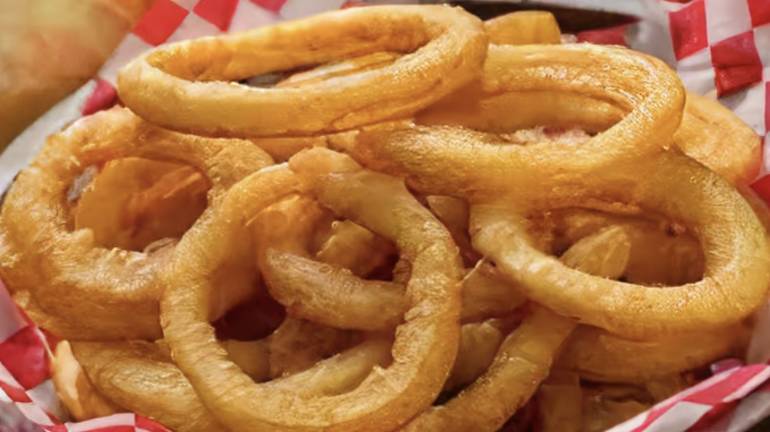 Order Onion Rings (12 pcs) food online from Red Hook Cajun Seafood & Bar store, Southaven on bringmethat.com