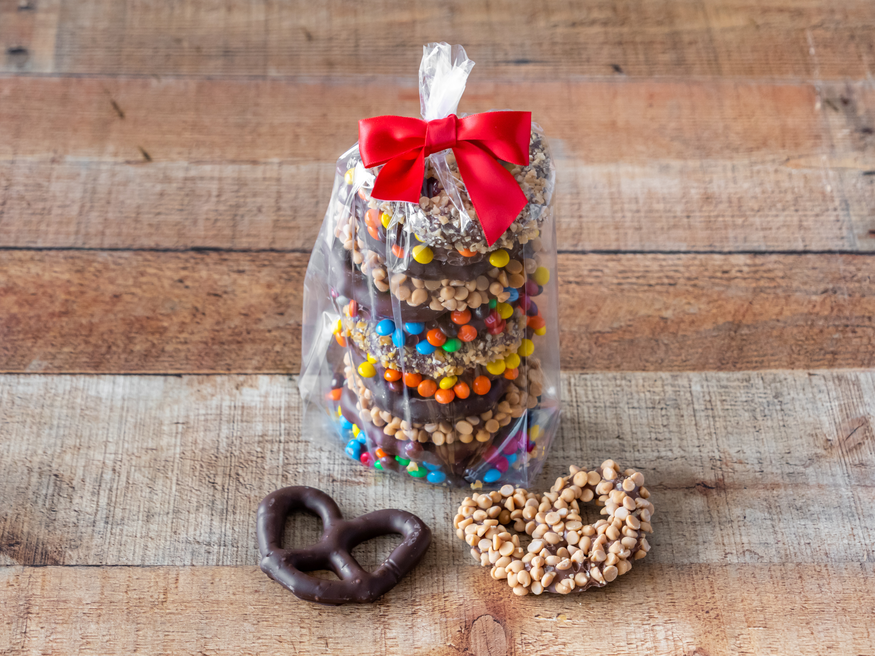 Order Assorted Chocolate covered Pretzels  food online from The Peppermint Stick Candy Store store, Boyertown on bringmethat.com