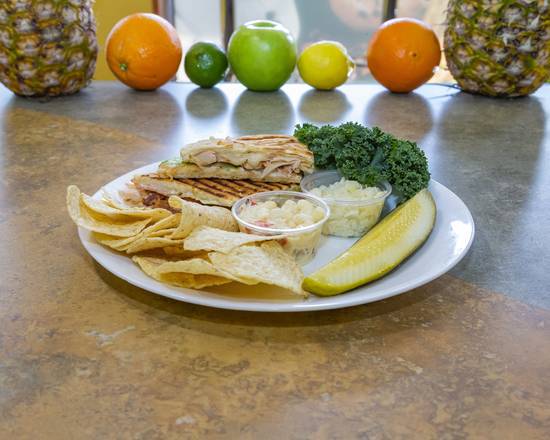 Order Turkey Club Panini food online from Natures Juice Bar & Cafe store, Raleigh on bringmethat.com