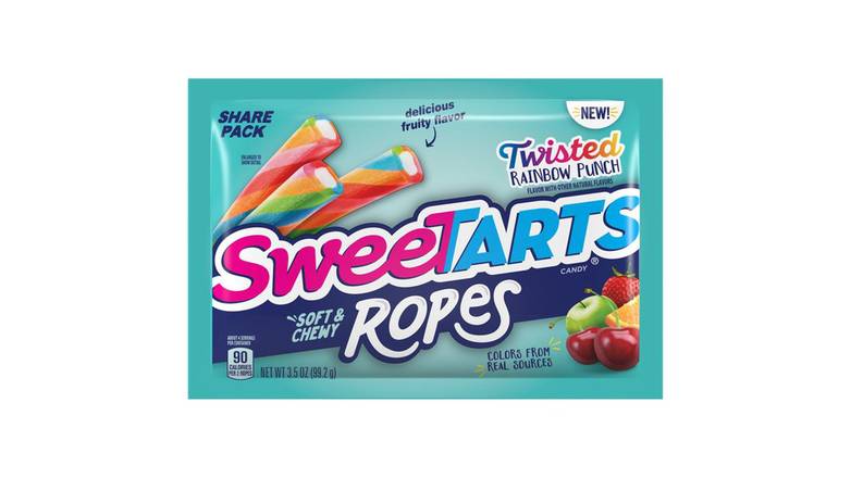 Order Sweetarts Twisted Rainbow Ropes Share Pack food online from Trumbull Mobil store, Trumbull on bringmethat.com