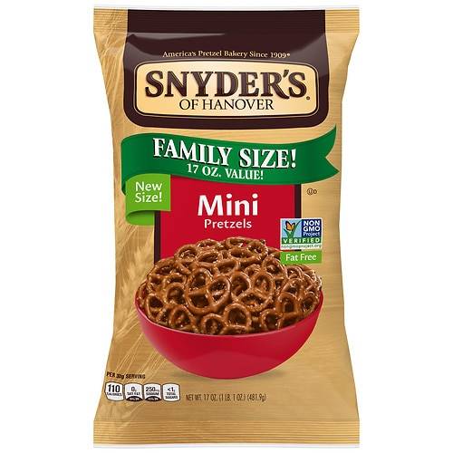 Order SNYDERS OF HANOVER MINI PRETZELS 17OZ food online from Walgreens store, Maysville on bringmethat.com