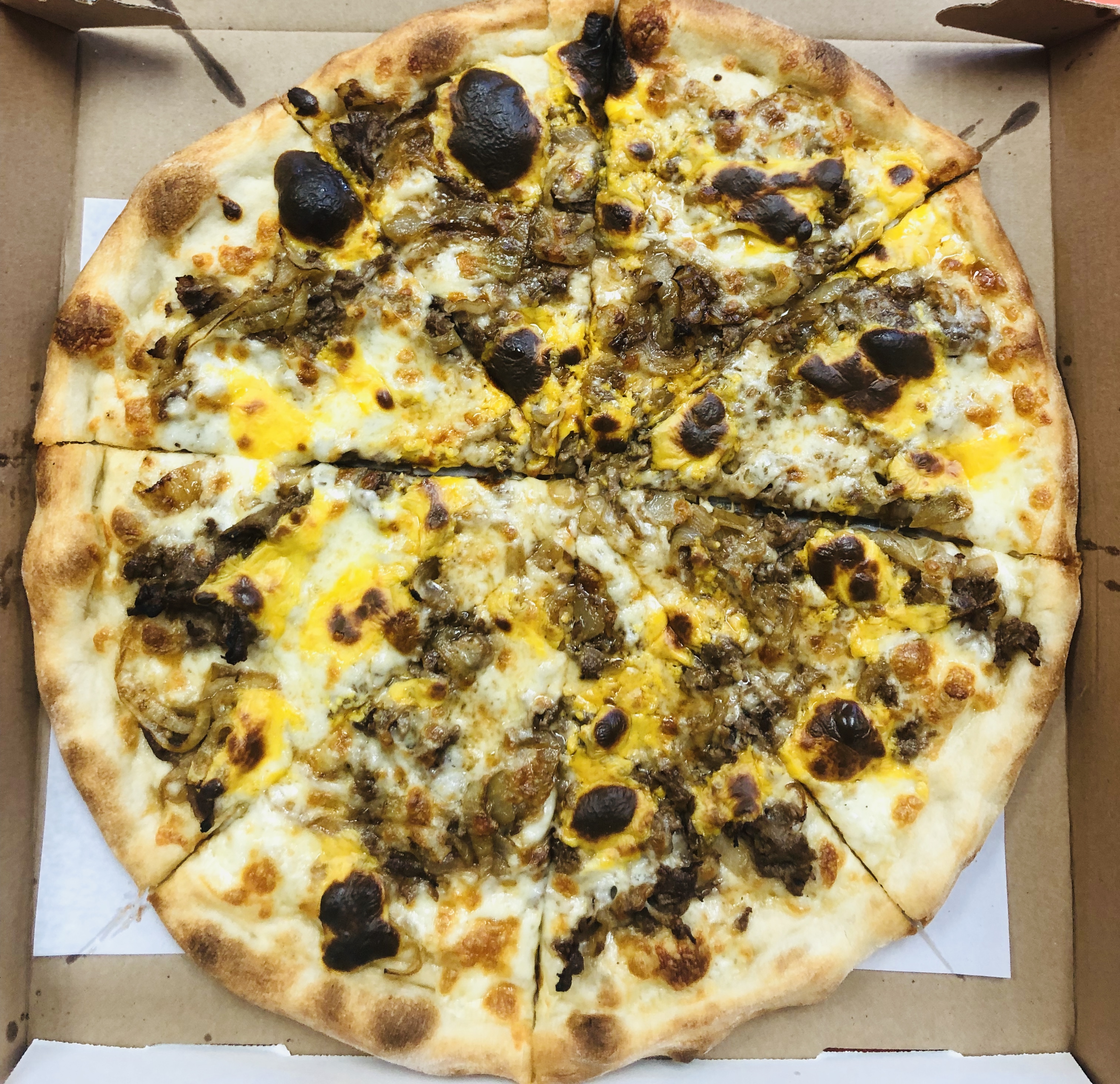 Order Philly Cheese Steak Pizza food online from Pizza Cucina store, Westbury on bringmethat.com
