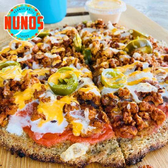 Order CHORIZASO PIZZA food online from Nuno's Tacos & Vegmex Grill store, Dallas on bringmethat.com