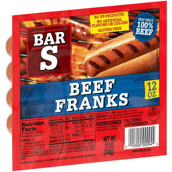 Order Bar S Beef Franks Hot Dogs food online from Exxon Food Mart store, Port Huron on bringmethat.com