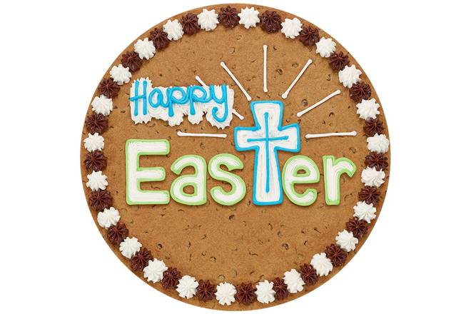 Order Happy Easter Cross - HS2254 food online from Great American Cookies store, Denton on bringmethat.com
