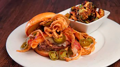 Order Diablo Burger food online from Hickory Tavern store, Wesley Chapel on bringmethat.com