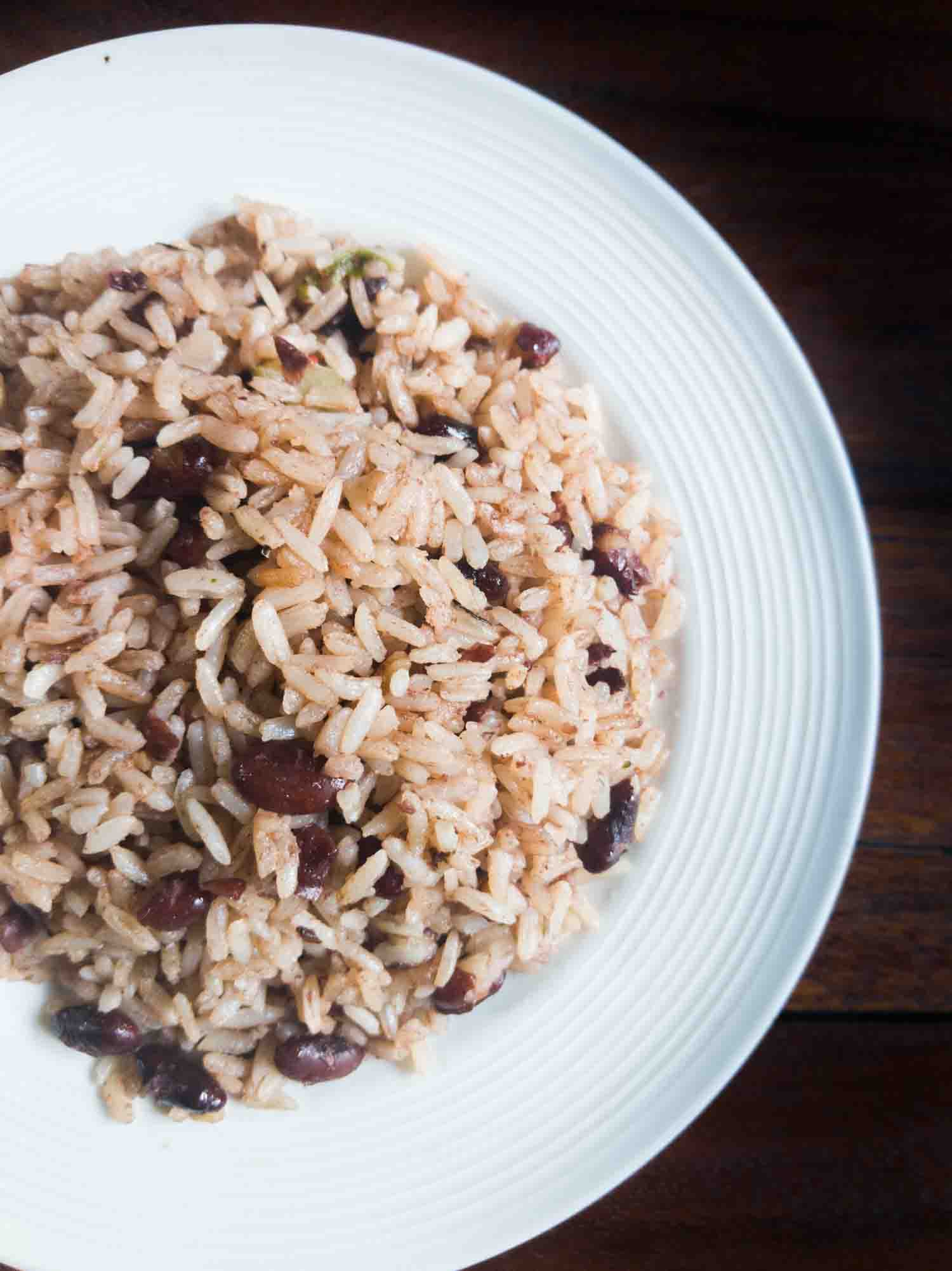 Order Rice and Peas food online from Cafe 214 store, Addison on bringmethat.com