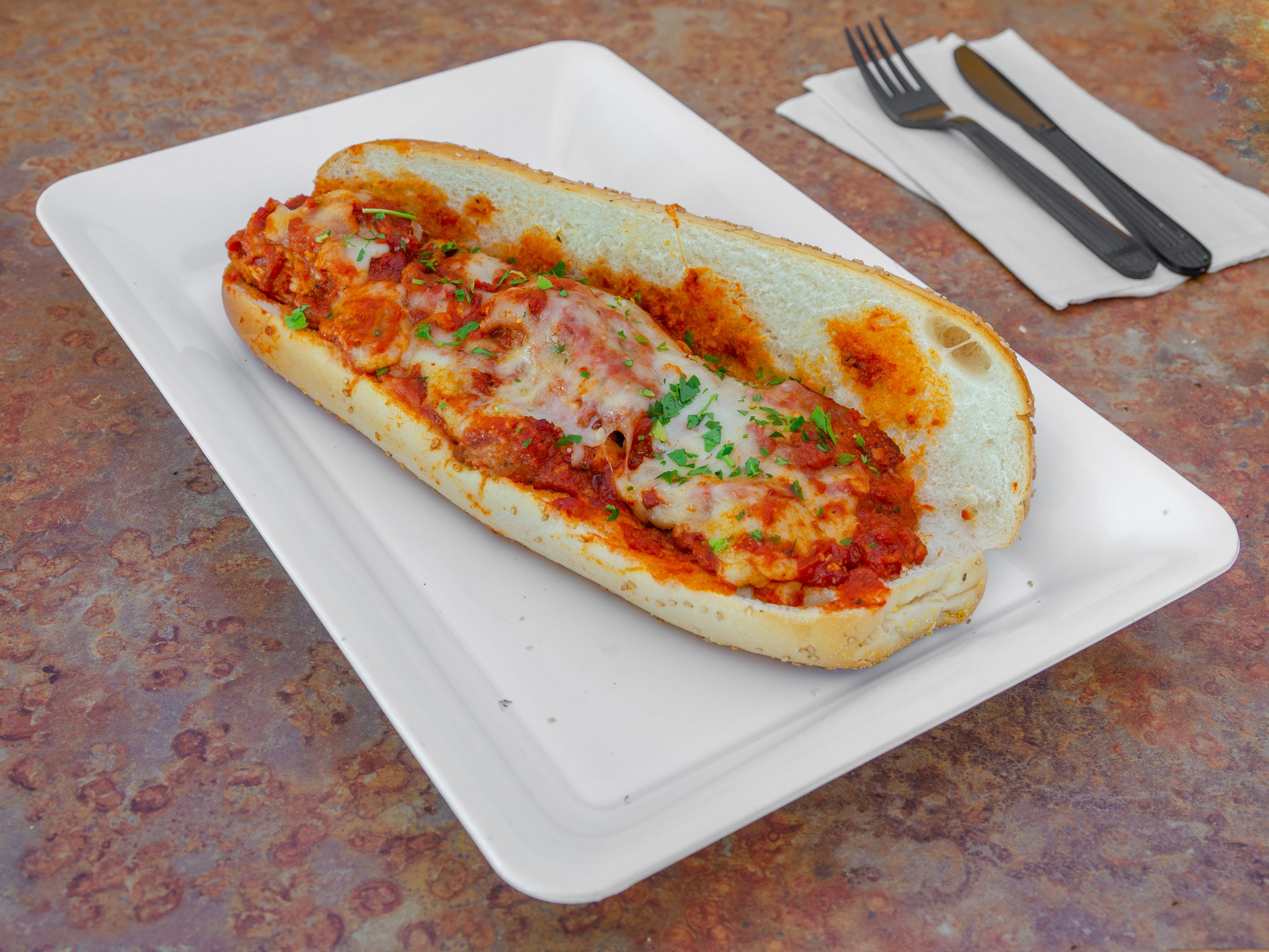 Order Chicken Parmigiana Roll food online from Suburban Eats store, Melville on bringmethat.com