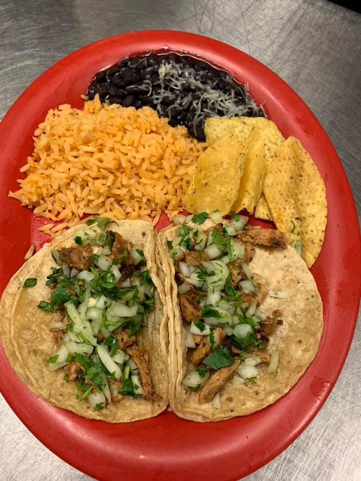 Order Dos Tacos Plate Tacos food online from El Callejon store, Naperville on bringmethat.com