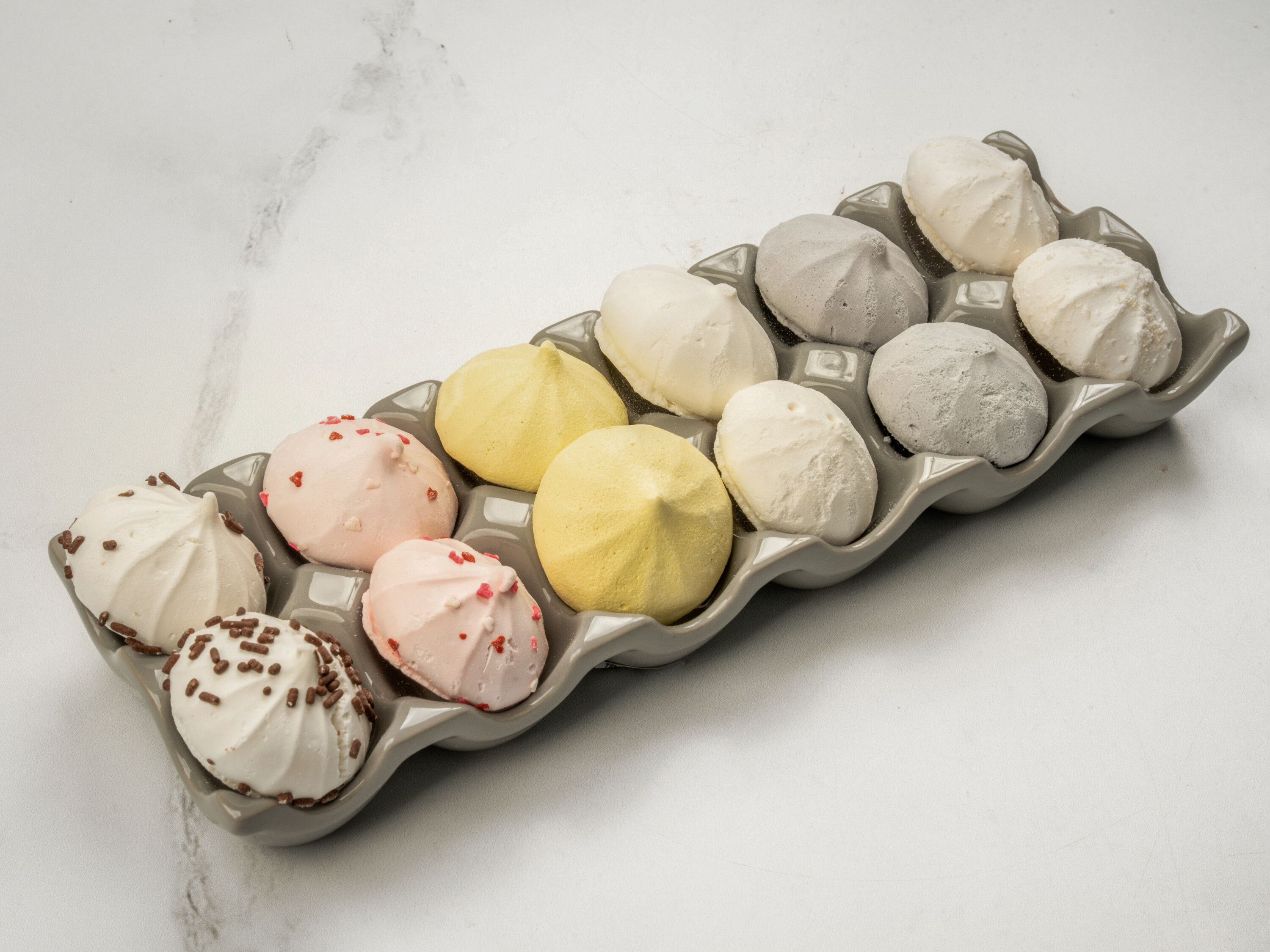 Order 9 meringues assortment  food online from Le Macaron store, Windham on bringmethat.com