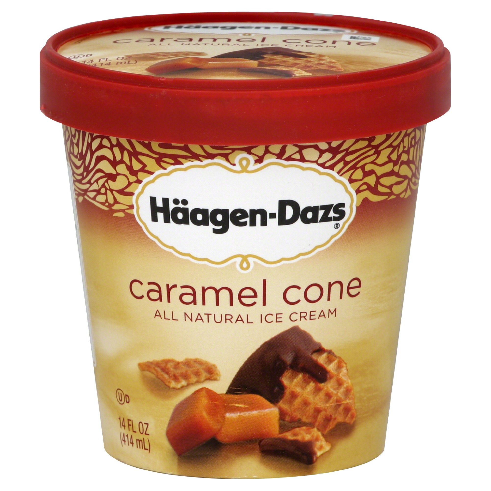 Order Haagen Dazs Ice Cream, Caramel Cone - 14 fl oz food online from Rite Aid store, Chino Hills on bringmethat.com