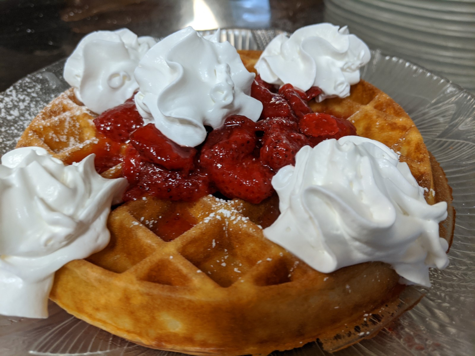 Order Strawberry Waffle food online from Us Egg store, Phoenix on bringmethat.com