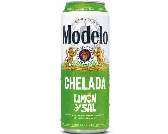Order Modelo Chelada Limon y Sal 24 Oz. food online from Windy City Liquor Market store, El Cajon on bringmethat.com