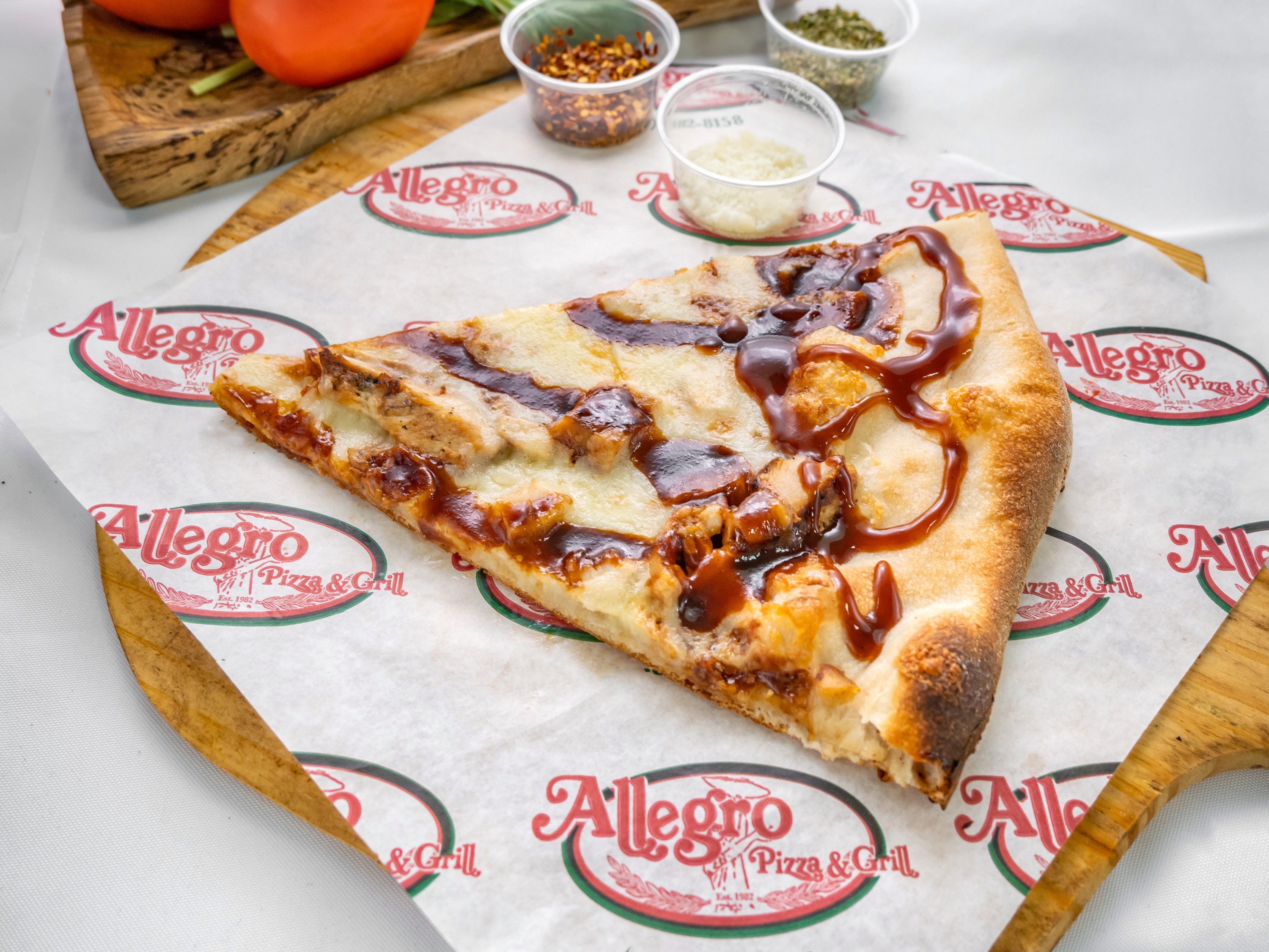 Order BBQ Chicken Pizza food online from Allegro Pizza store, Philadelphia on bringmethat.com