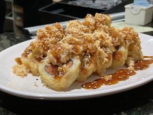 Order Spicy Tuna Tempura Roll food online from Aki Sushi & Japanese Fusion store, San Jacinto on bringmethat.com