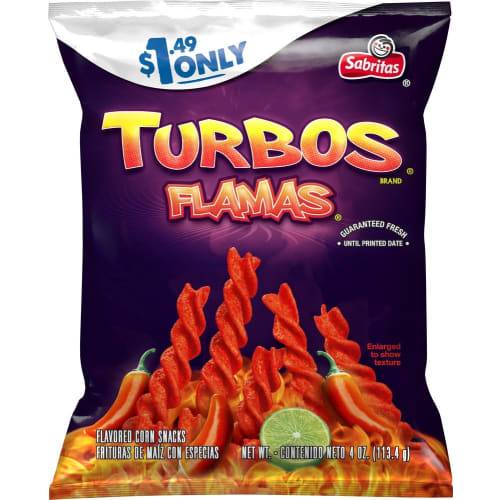 Order Sabritas Corn Snack Turbos Flamas (4 oz) food online from Rite Aid store, Yamhill County on bringmethat.com