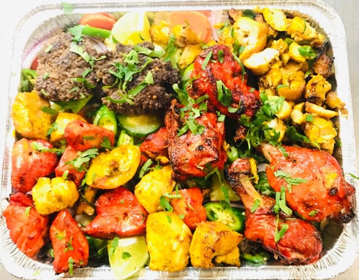 Order Chef Special Grill Platter (Half) food online from Biryani Pointe store, Lombard on bringmethat.com