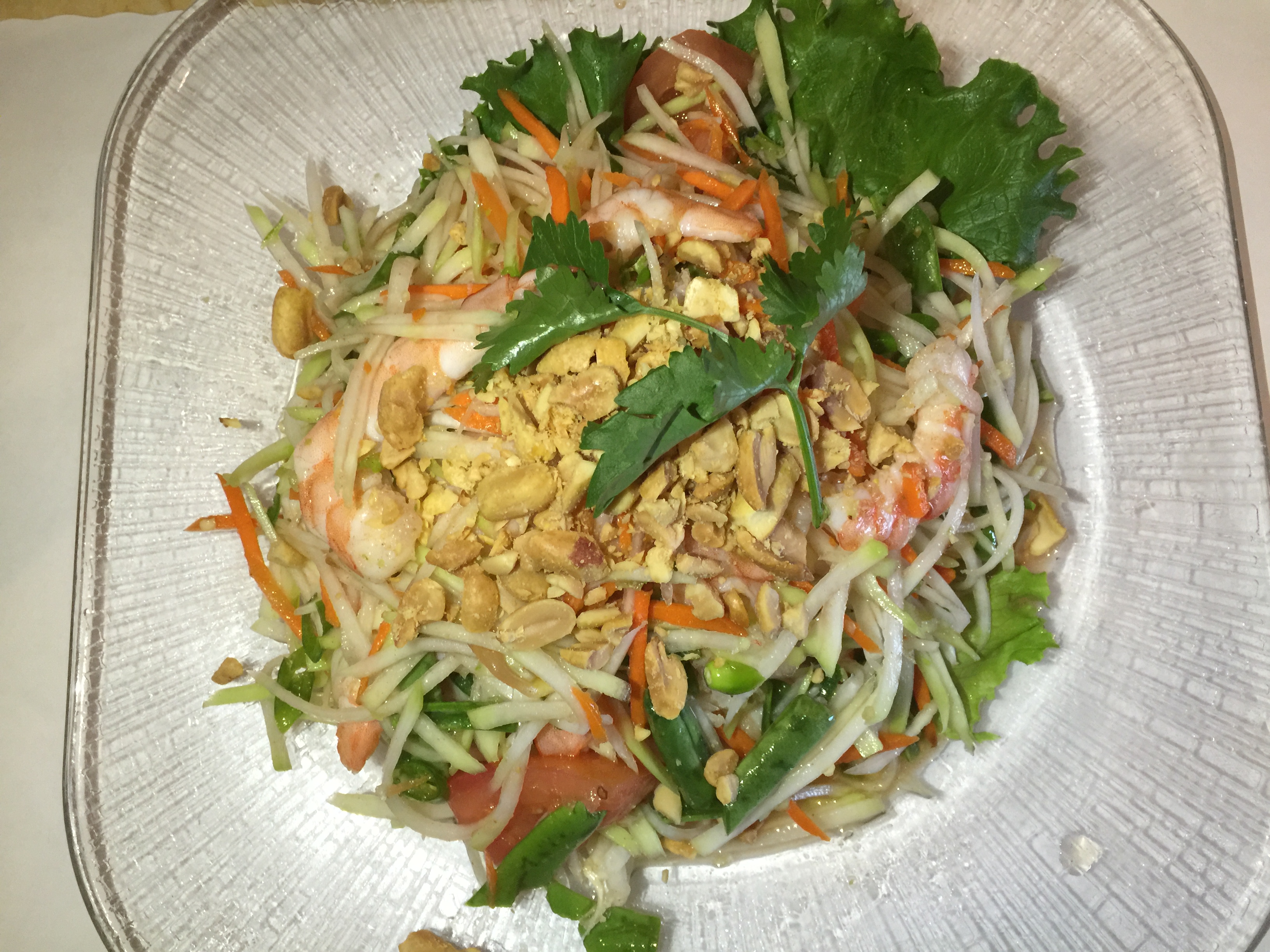 Order Shrimp Papaya Salad food online from Lucky Kitchen store, Eastvale on bringmethat.com