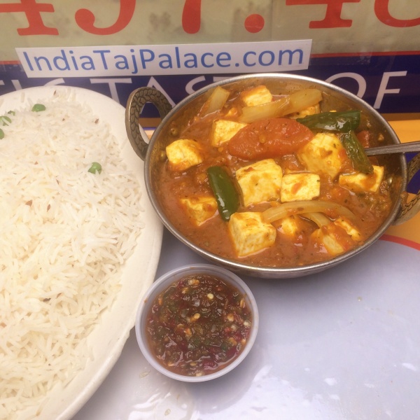 Order J19. Karahi Paneer food online from India Taj Palace store, San Antonio on bringmethat.com