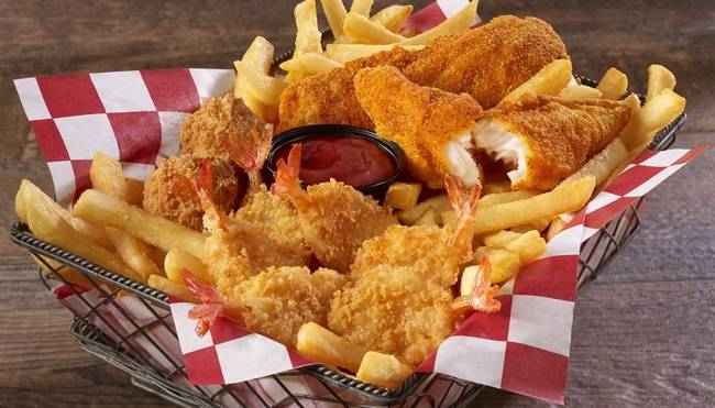 Order 2 Pc Catfish, Butterfly Shrimp & Fries food online from The Catfish Kitchen store, Alcoa on bringmethat.com