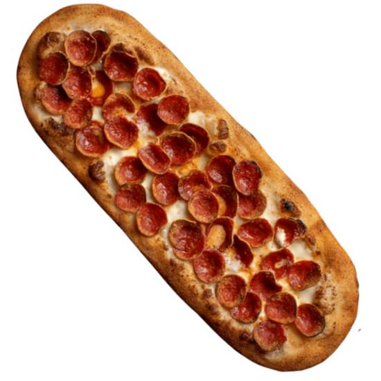 Order Pepperoni Flatbread food online from Mac Pizza & Wings store, Richmond on bringmethat.com
