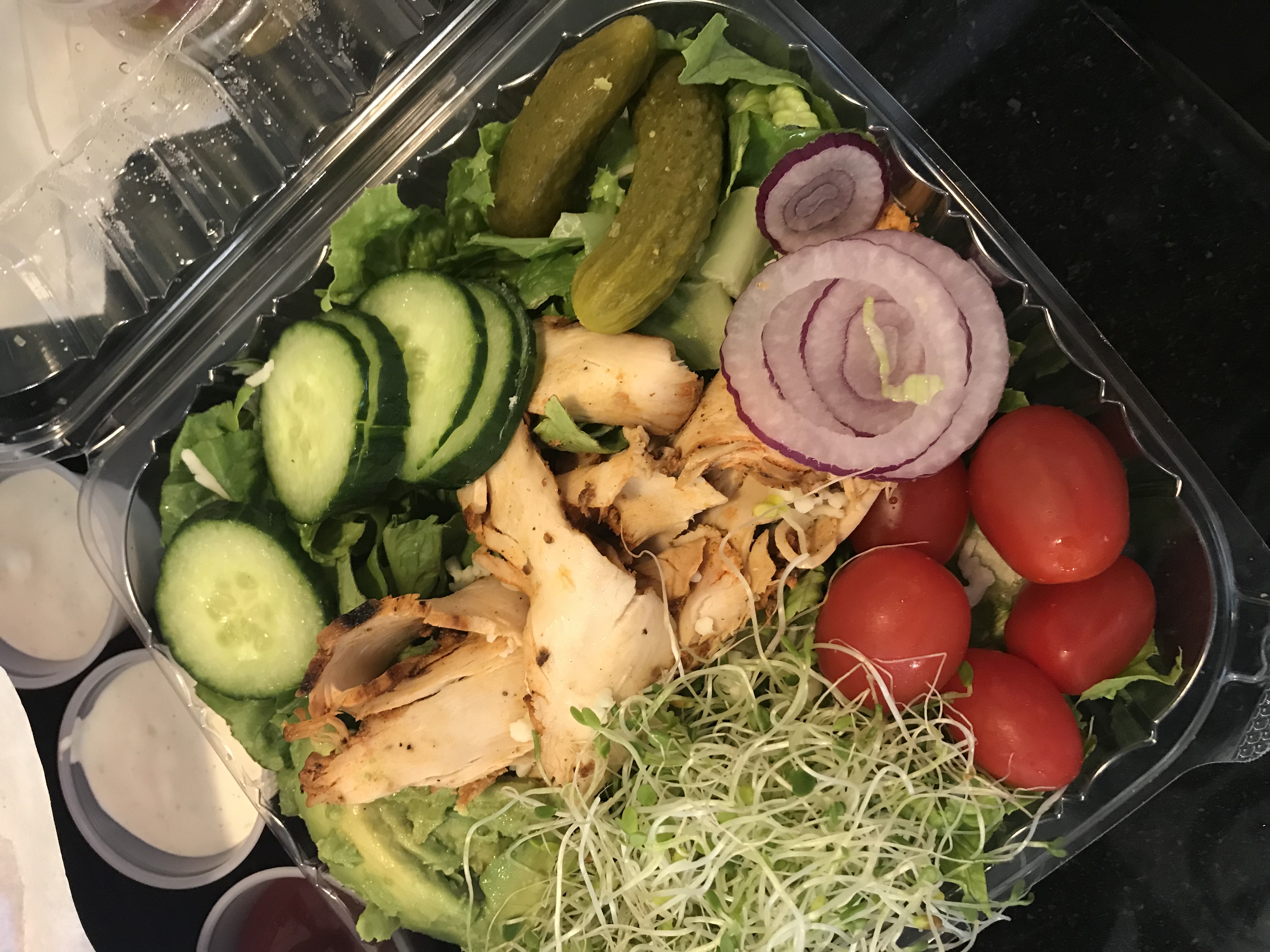 Order Grilled Chicken salad  food online from The Pickled Deli store, Visalia on bringmethat.com