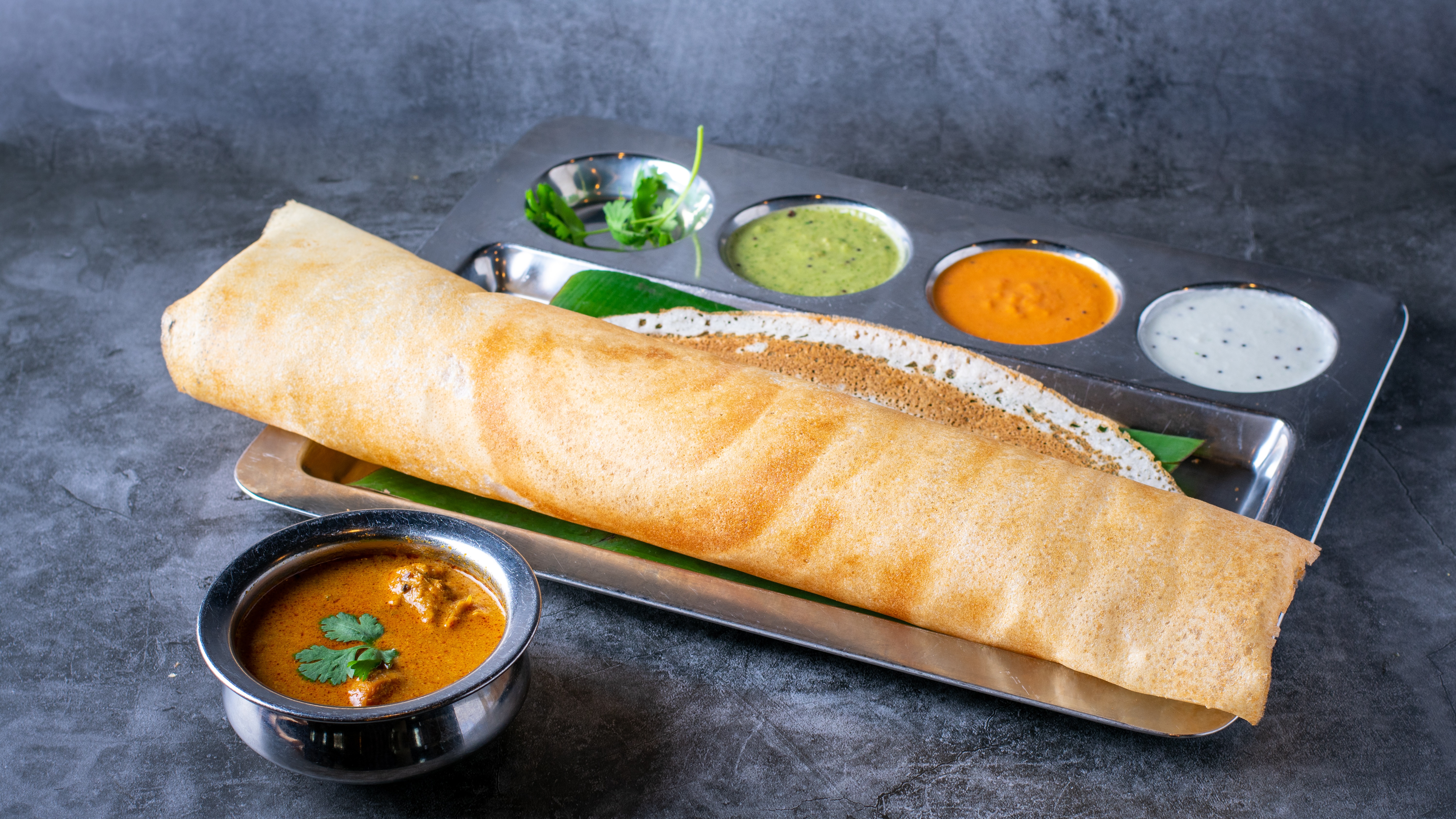 Order Plain Dosa Curry Combo food online from Sangam Chettinad Indian Cuisine store, Austin on bringmethat.com