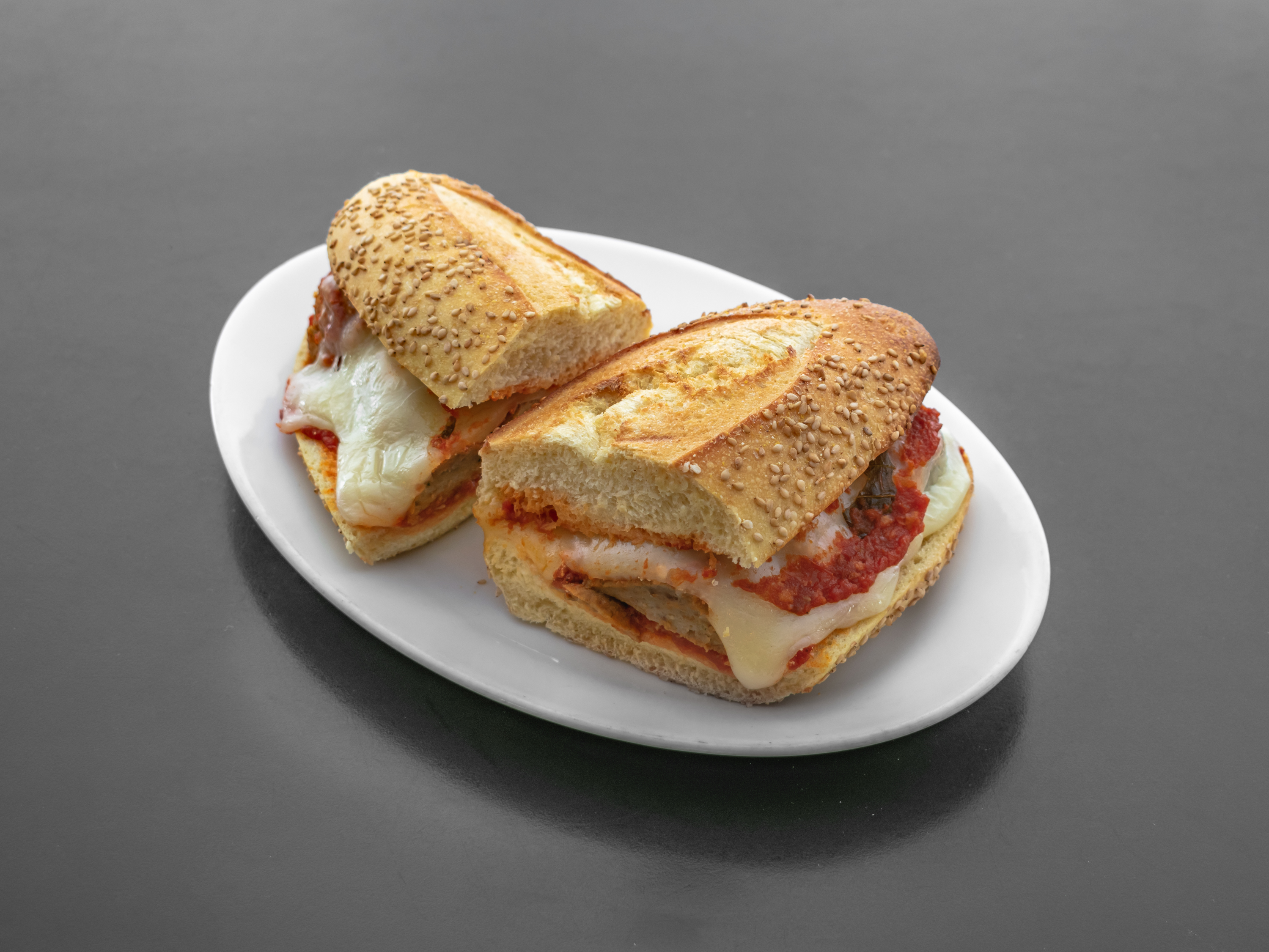 Order Meatball Parmigiana  Hot Sub  food online from Luigis Famous Pizza Restaurante store, Lincroft on bringmethat.com