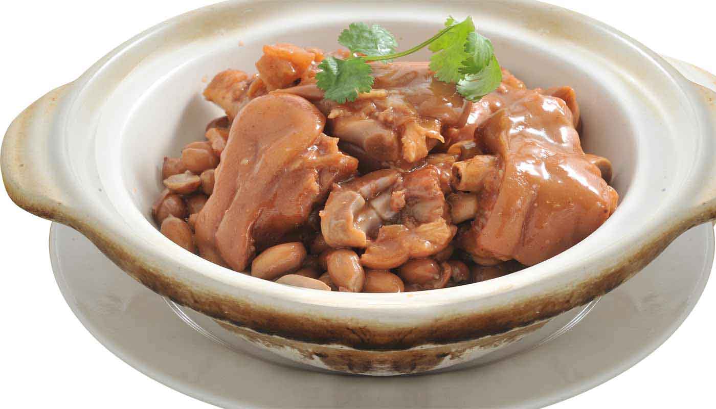 Order E1. Pig Knuckle with Peanut in Casserole (花生豬手煲) food online from Happy Harbor Cuisine store, Alhambra on bringmethat.com
