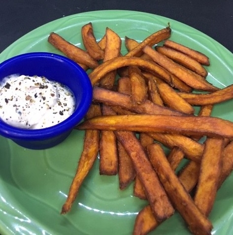 Order Sweet Potato Fries with horseradish dipping sauce food online from Poco Mexican/American Restaurant, Bar & Comedy Cabaret store, Doylestown on bringmethat.com