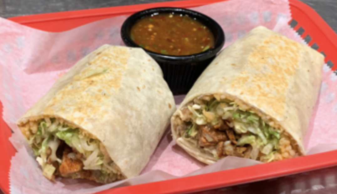 Order Mexican Burrito food online from Taqueria Lt La Joya store, Columbus on bringmethat.com